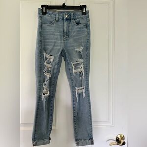 American Eagle Outfitters Ripped Light Blue Jeans